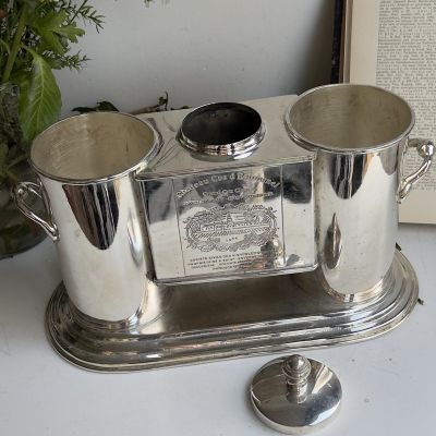 Кулер для вина на 2 бутылки Chateau Cos d'Estournel серебрение Франция