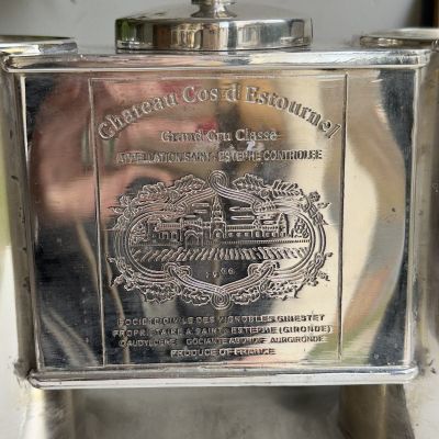 Кулер для вина на 2 бутылки Chateau Cos d'Estournel серебрение Франция