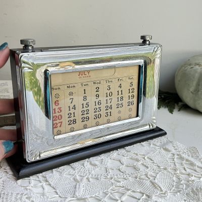 Календарь настольный вечный 21 см металл дерево пластик