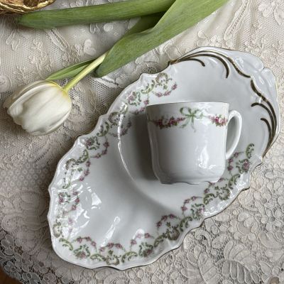 Чайная пара 220 мл фарфор Франция 