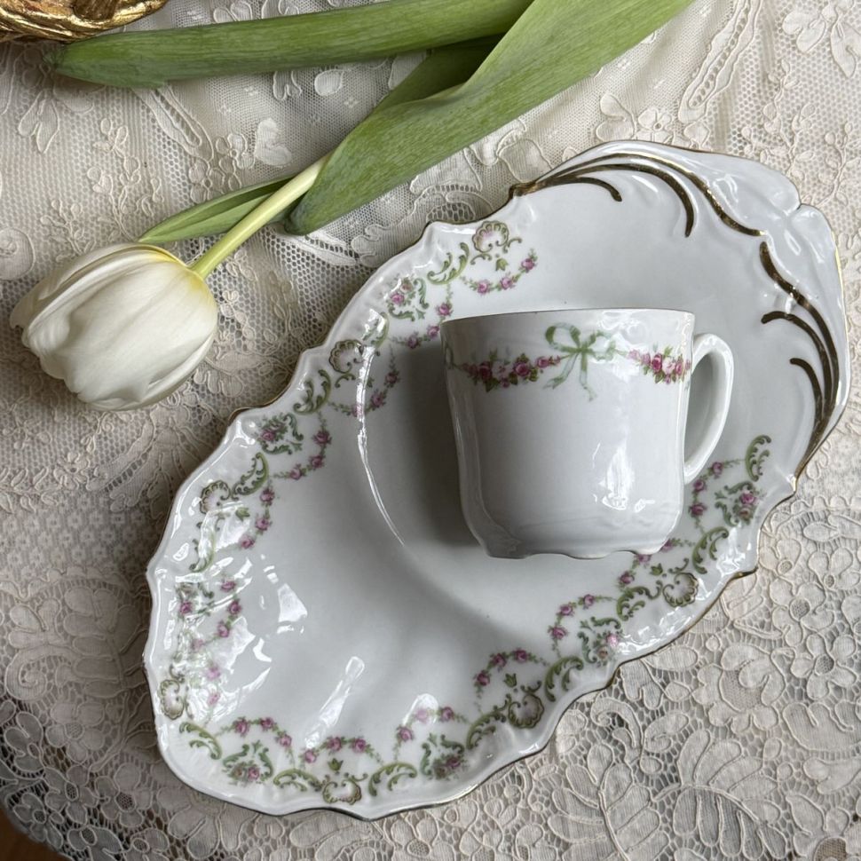 Чайная пара 220 мл фарфор Франция 