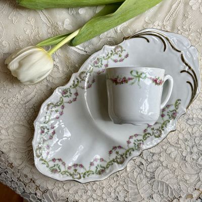 Чайная пара 220 мл фарфор Франция 