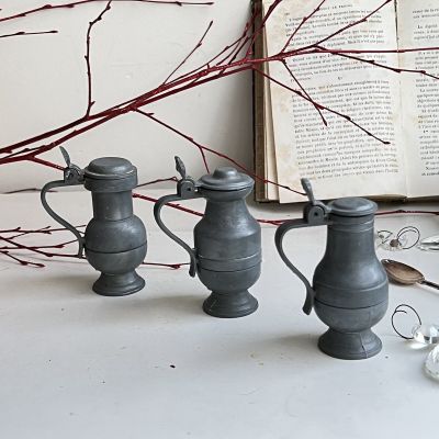 Кувшин мини 50 мл набор 3 шт. олово  