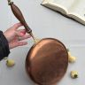 Сковорода с ручкой 47 см медь латунь дерево