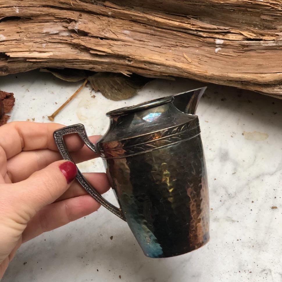 Молочник мельхиор 200 мл Швеция патина