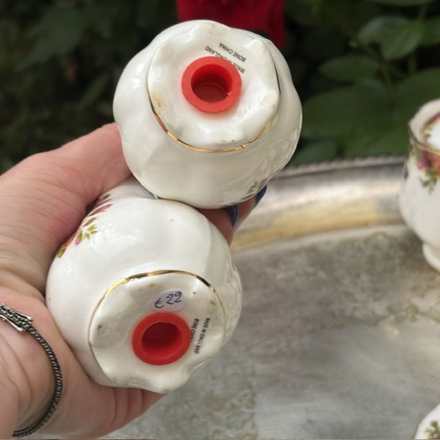 Солонка перечница Royal Albert Old Country Roses 10 см фарфор Англия набор