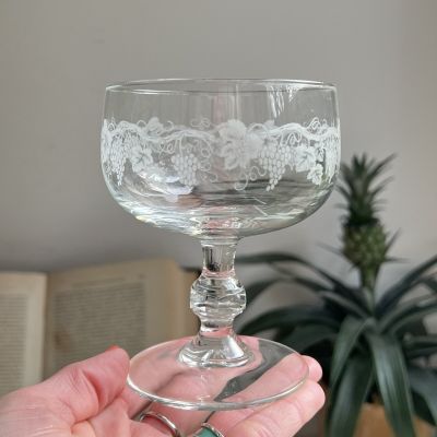 Бокал креманка 250 мл Виноград хрустальное стекло