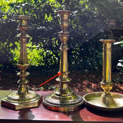 Подсвечник 29 см латунь Франция