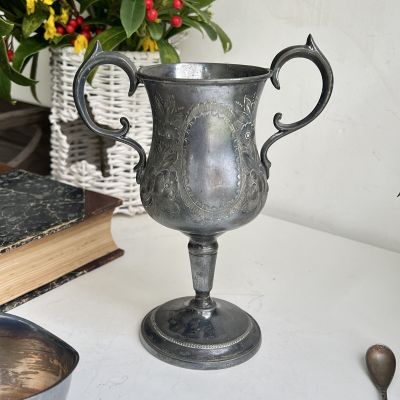 Ваза кубок 18 см олово