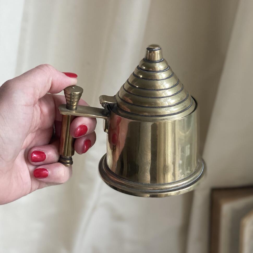 Сахарница поздний Модерн латунь с серебрением