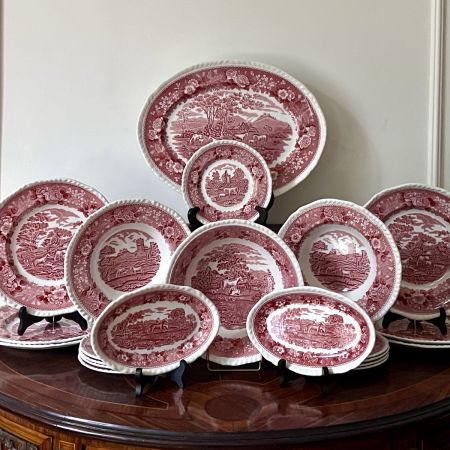Тарелка углубленная Adams Wedgwood group English Scenic 25 см Англия      
