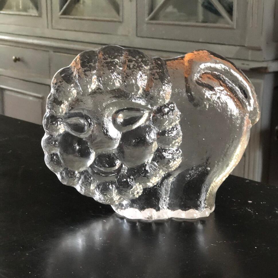 Статуэтка лев 19 см хрусталь