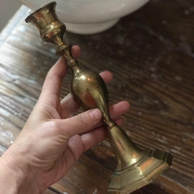 Подсвечник высокий Латунь старинная 56 поставка 