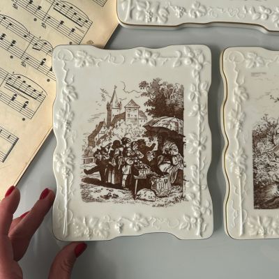 Панно с подвесом Meissen 1979/80 фарфор 18х15 см