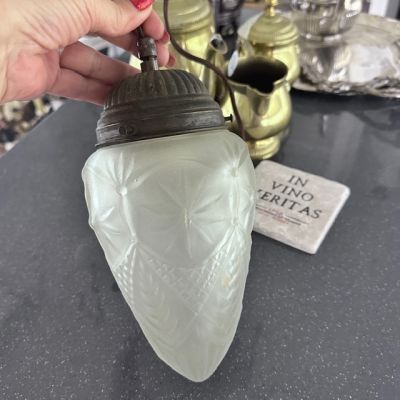 Люстра потолочная желудь 22 см хрусталь медь 50-е гг. Франция