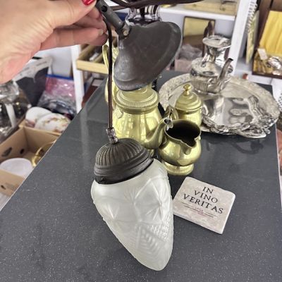 Люстра потолочная желудь 22 см хрусталь медь 50-е гг. Франция