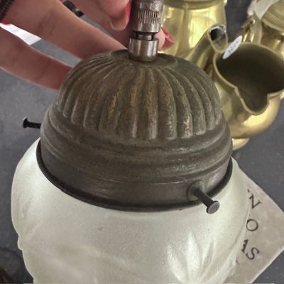 Люстра потолочная желудь 22 см хрусталь медь 50-е гг. Франция