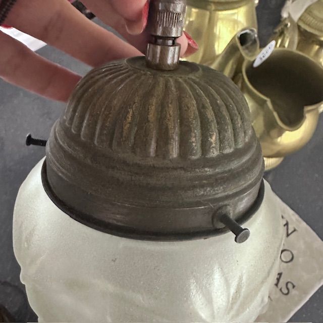 Люстра потолочная желудь 22 см хрусталь медь 50-е гг. Франция