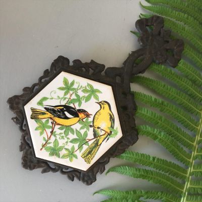 Подставка под горячее Птицы чугун 