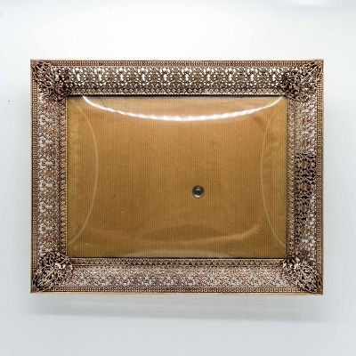 Рама мельхиор 30смх24см с выпуклым стеклом