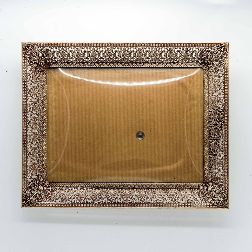 Рама мельхиор 30смх24см с выпуклым стеклом