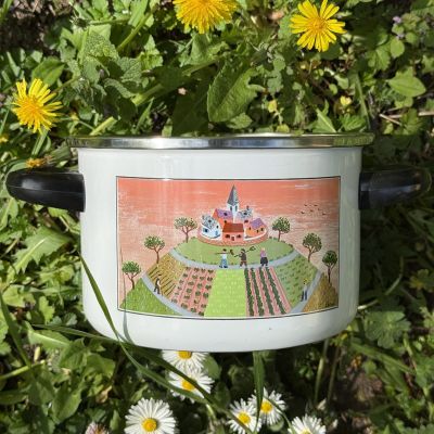 Кастрюля эмалированная ВиллеройБох Design Naif 2 л  Германия  