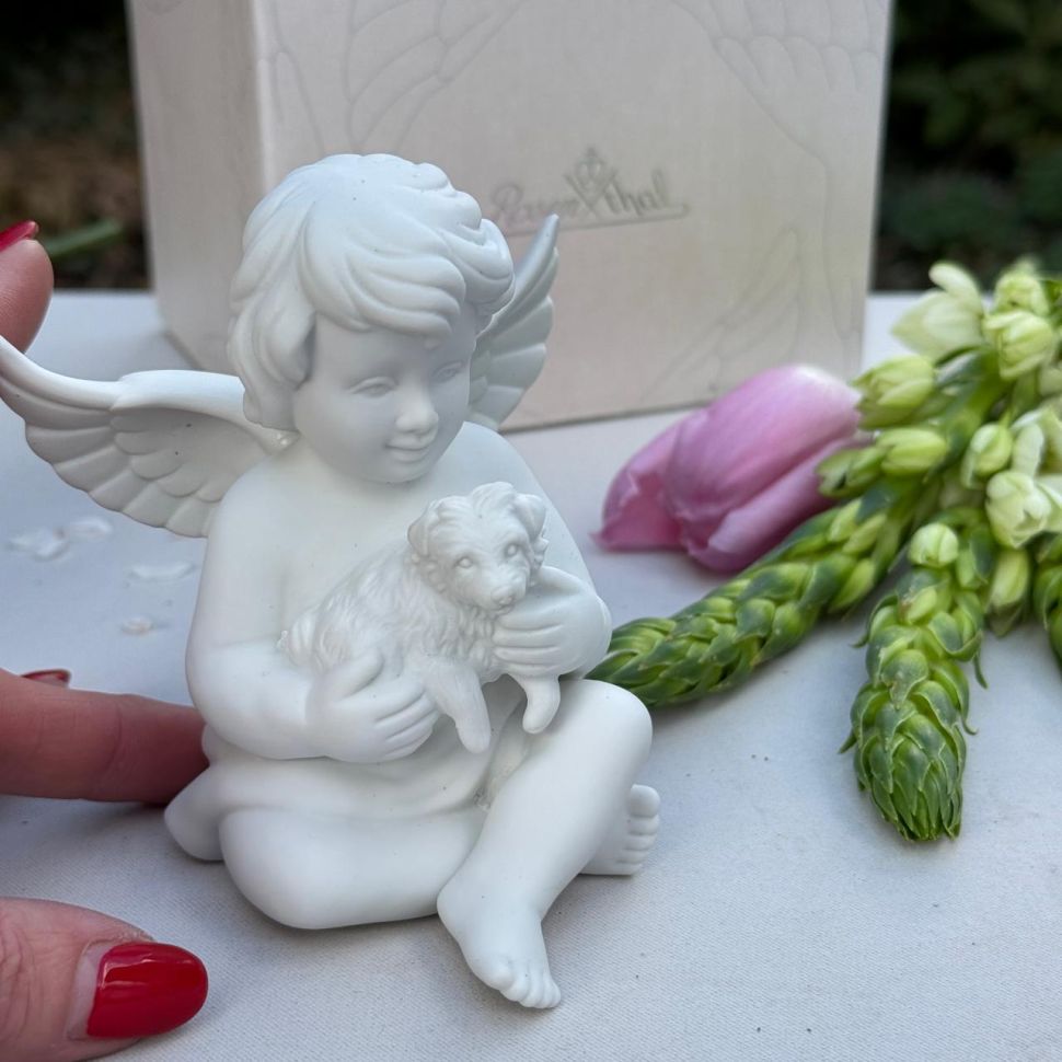 Статуэтка Ангел с собачкой Rosenthal 10 см Германия