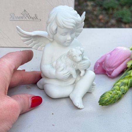 Статуэтка Ангел с собачкой Rosenthal 10 см Германия  