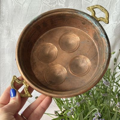 Форма для пончиков 18 см медь латунь старинная
