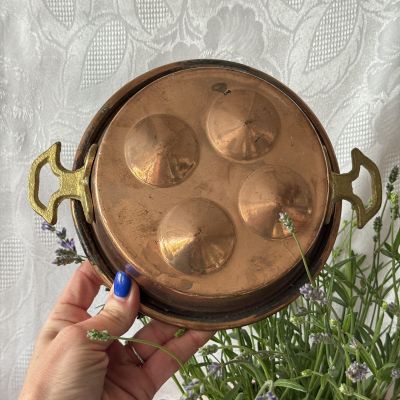 Форма для пончиков 18 см медь латунь старинная