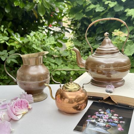 Чайник 13 см медь латунь