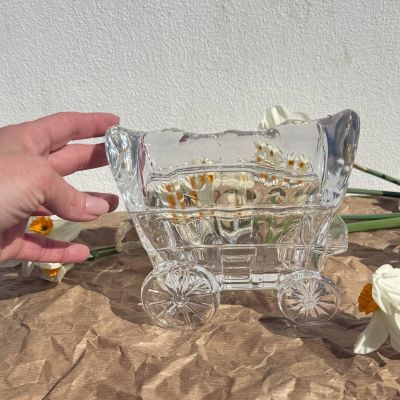 Шкатулка Повозка 16 см хрусталь Богемия