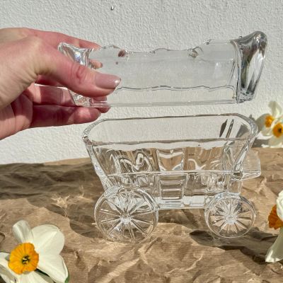 Шкатулка Повозка 16 см хрусталь Богемия