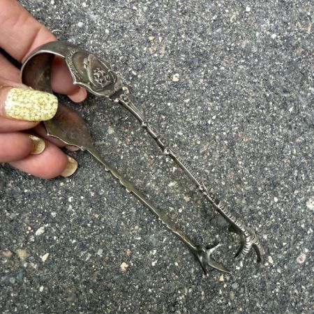Щипцы для сахара 12 см серебрение    