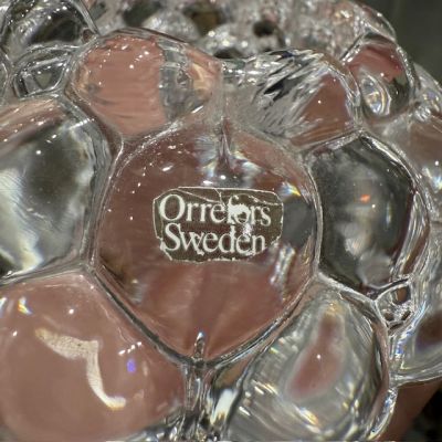 Подсвечник Ежевика Orrefors 10 см хрусталь большой  