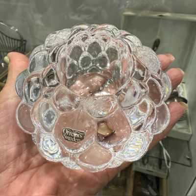 Подсвечник Ежевика Orrefors 10 см хрусталь большой  