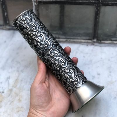 Ваза чеканка 22 см олово