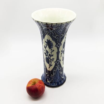 Ваза большая синяя деколь Delft