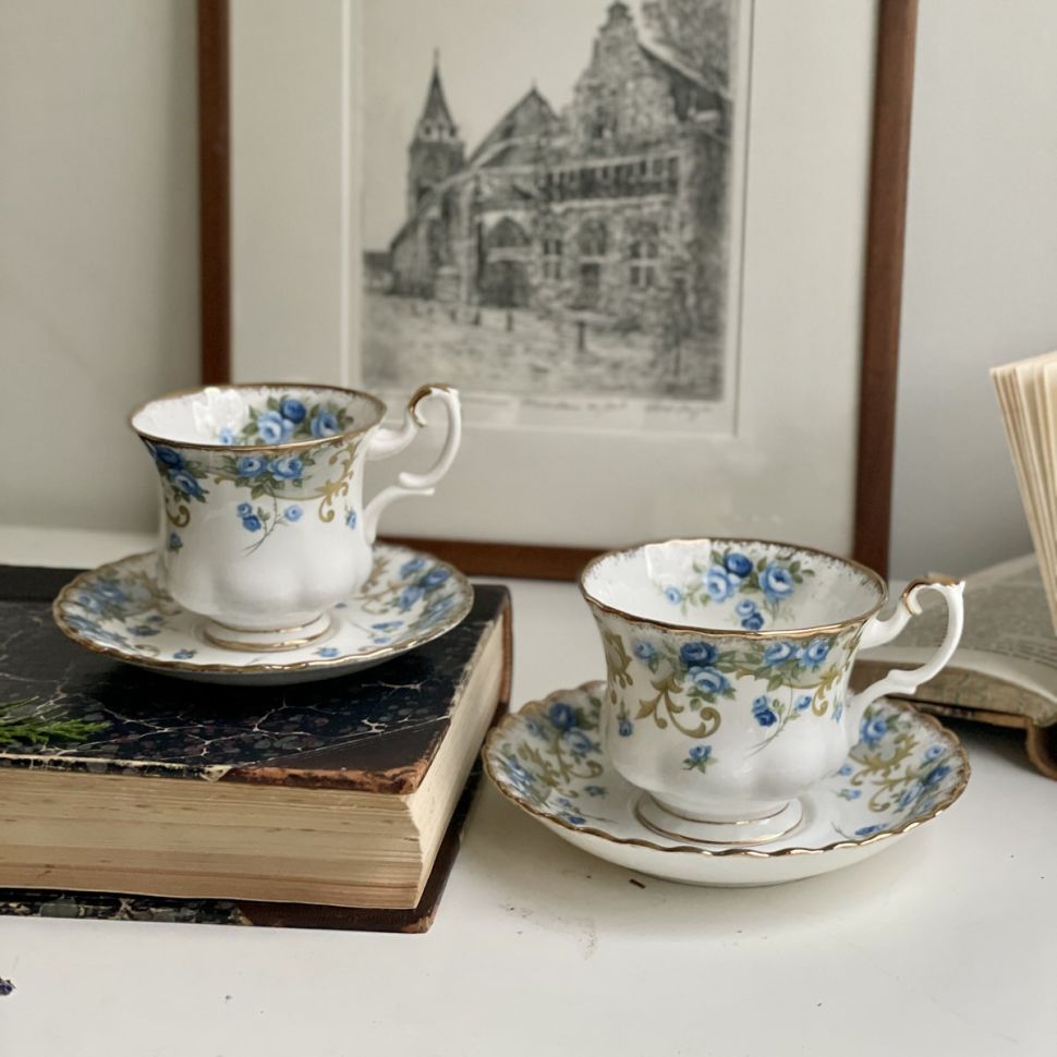 Кофейная пара Royal Albert Sheraton Veronica 140 мл 1964 г. Англия