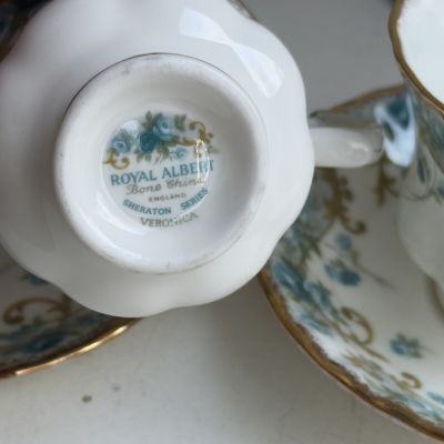 Кофейная пара Royal Albert Sheraton Veronica 140 мл 1964 г. Англия