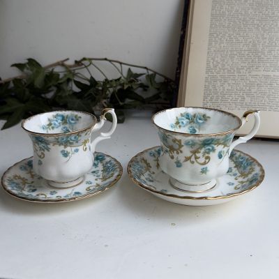 Кофейная пара Royal Albert Sheraton Veronica 140 мл 1964 г. Англия