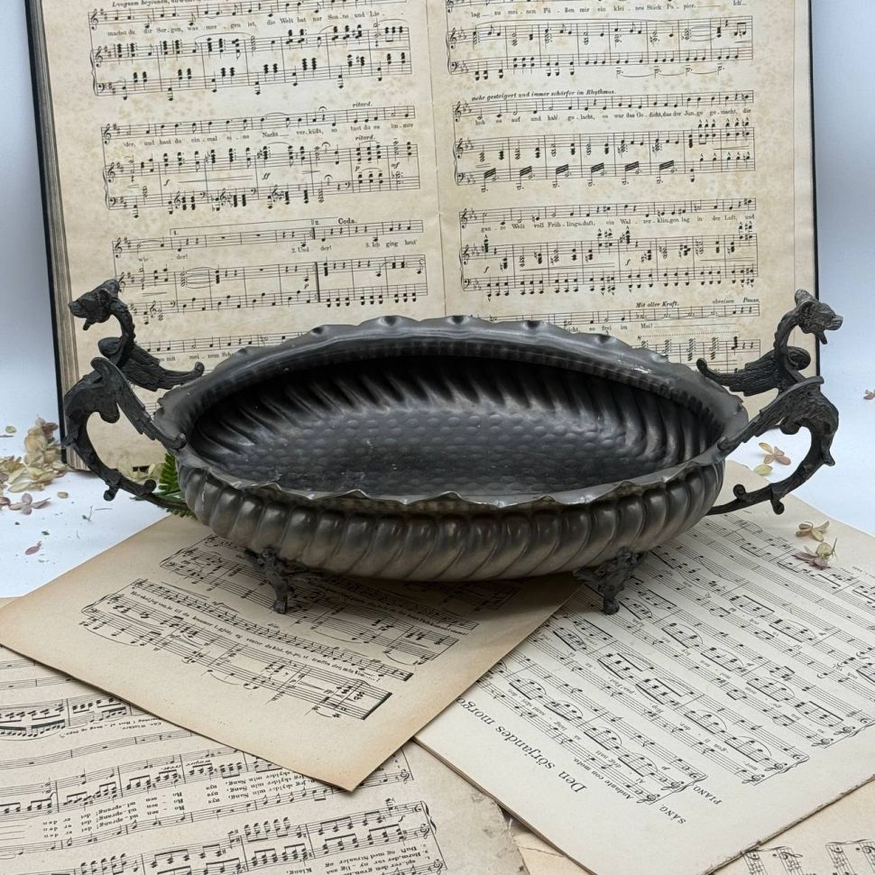 Кашпо жардиньерка 28 см олово Италия