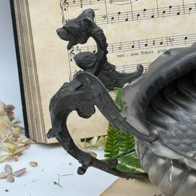 Кашпо жардиньерка 28 см олово Италия