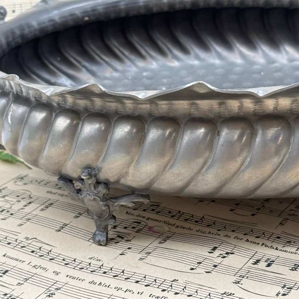 Кашпо жардиньерка 28 см олово Италия