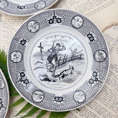 Тарелка Gien Les Jours de Guignon 20 см Франция 