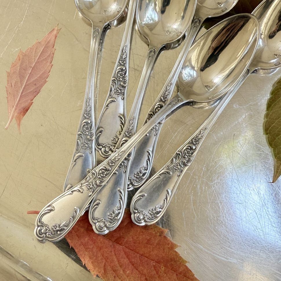 Ложка чайная 15 см серебрение Франция