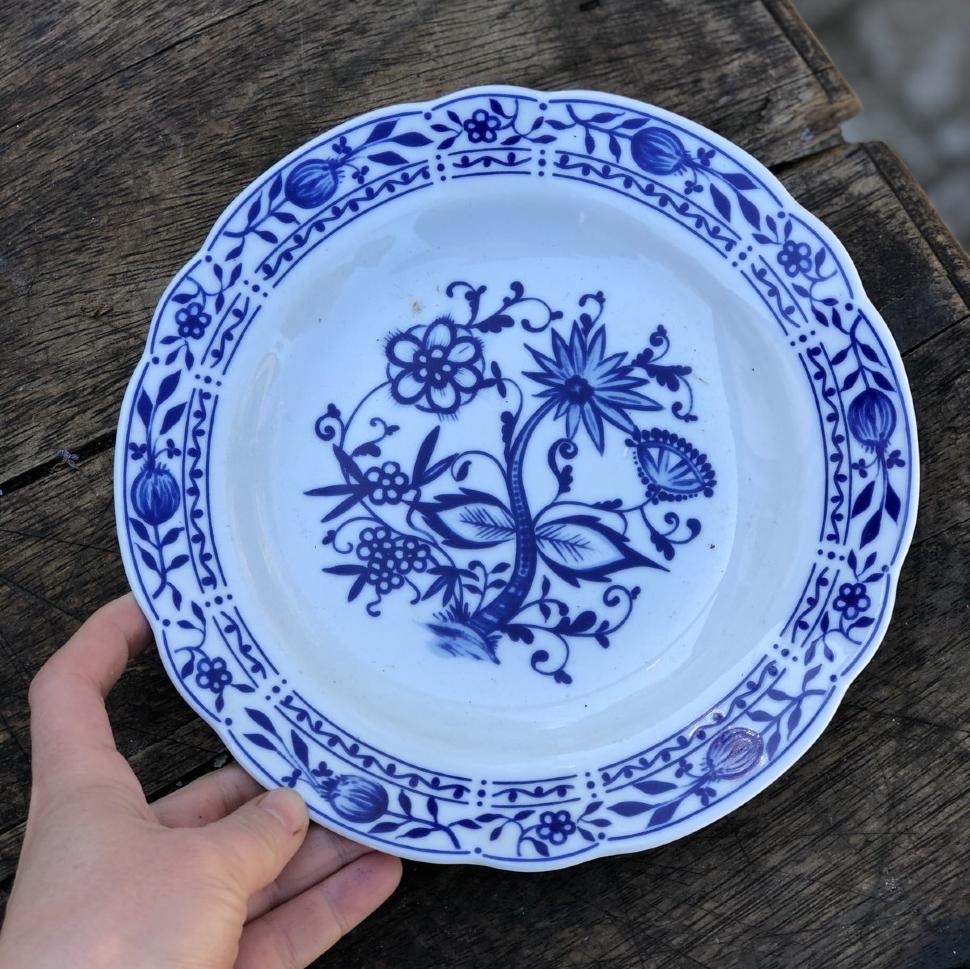 Тарелка глубокая 21,5 см Синий лук Blue Onion Triptis Porzellan Германия