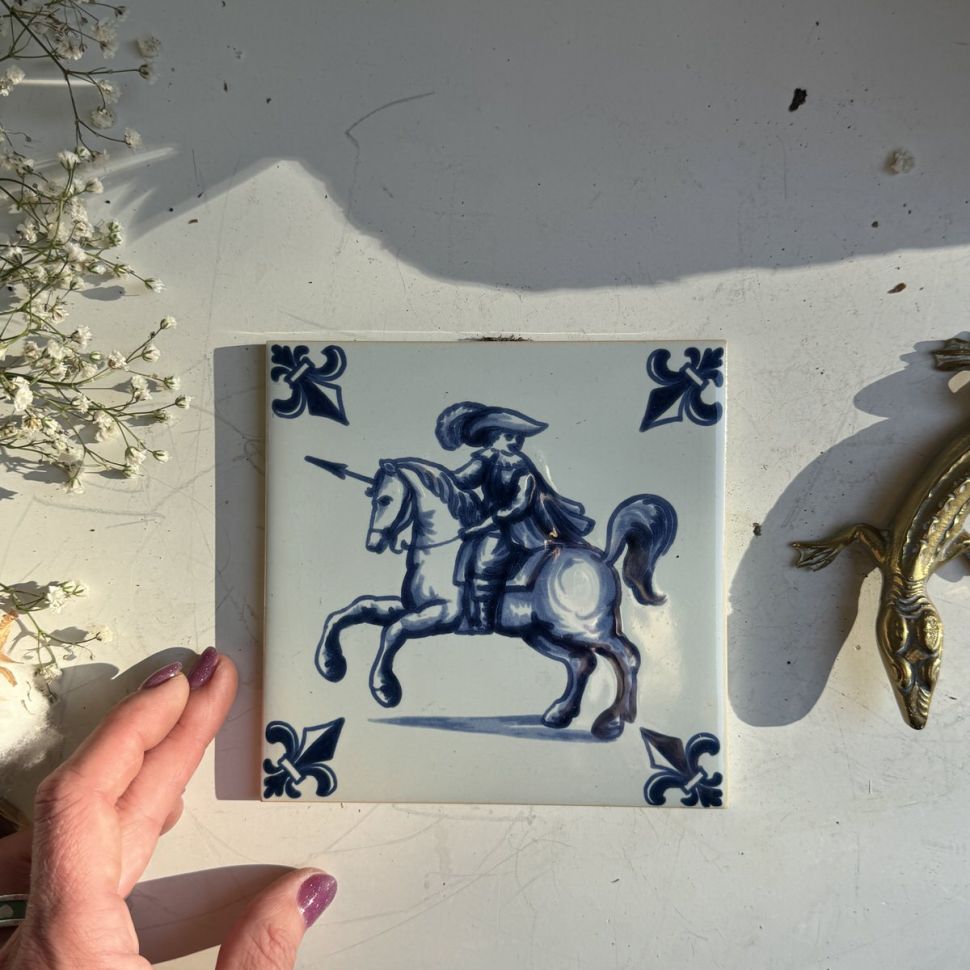 Плитка изразец Delft 13х13 см Голландия старинная