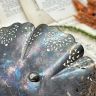 Блюдо фруктовница на ножках 22 см латунь серебрение 