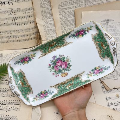 Блюдо для кекса Coalport Montrose Green 29 см Англия